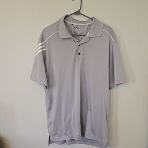 Adidas Gray Climacool Polo Size Large